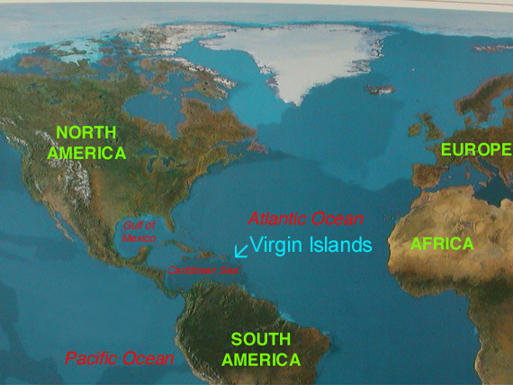 Iles Vierges Britanniques monde carte